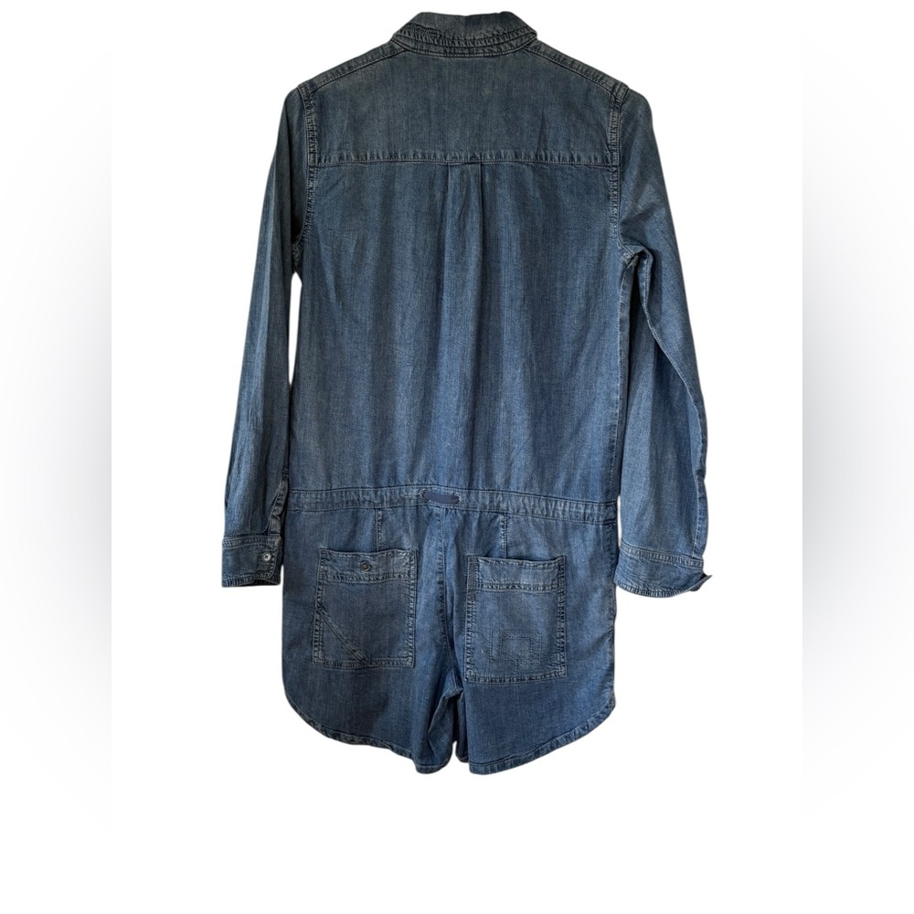 Denim Holding Horses Romper Chambray - Picture 2 of 7